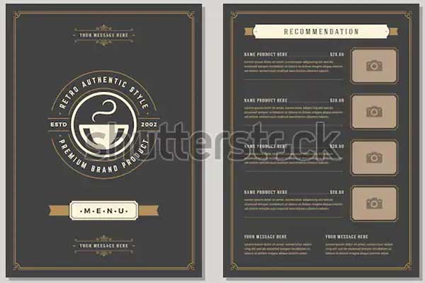 Vector Cafe Shop Flyer and Brochure Template