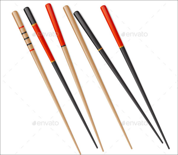 Vectors Chopsticks Mockup