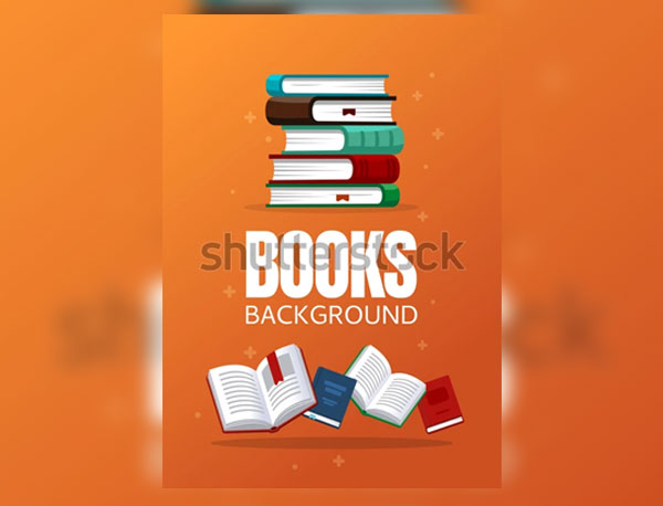 Vertical Books Background Template