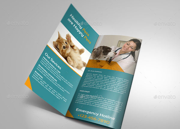 Veterinarian Clinic Tri-Fold Brochure
