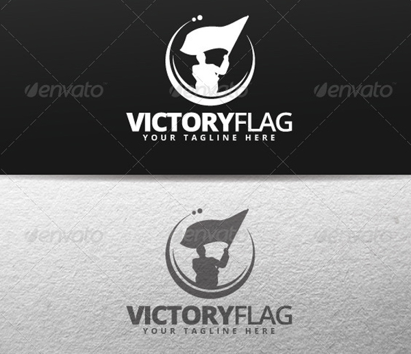 Victory Flag Logo Template