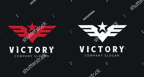 Victory Star Wing Logo Design
