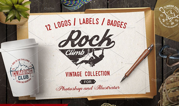 Vintage Adventure Logo Bundle