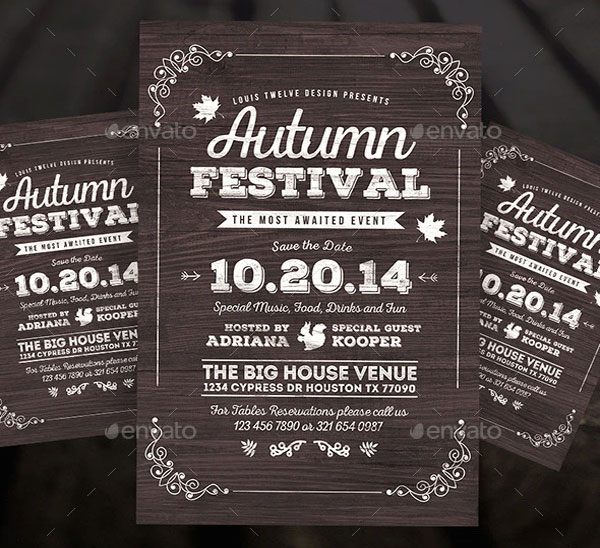 Vintage Autumn Festival Flyer