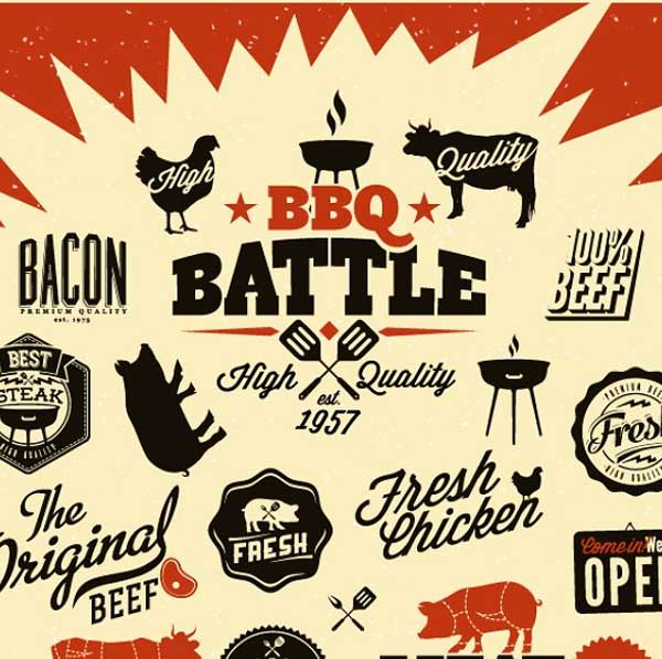 Vintage Barbecue Grill Flyer Templates