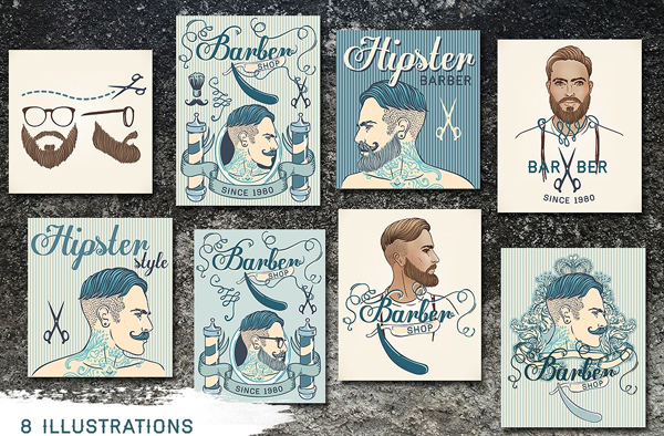 Vintage Barbershop Branding Kit