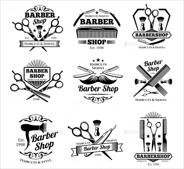 Vintage Barbershop Logos