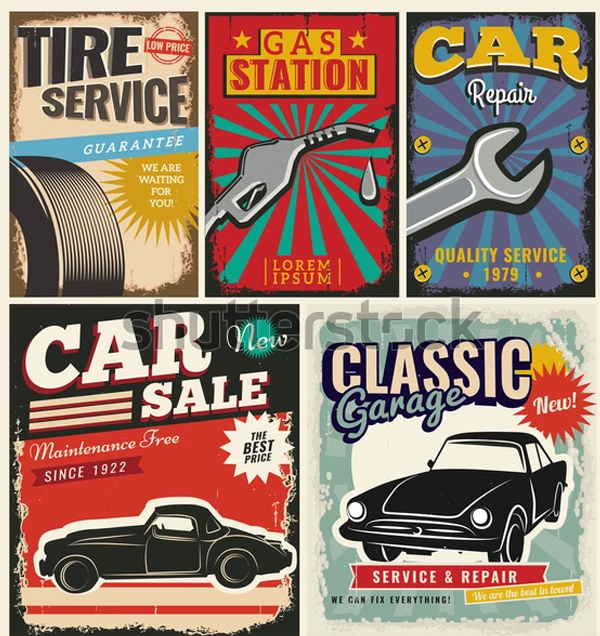 Vintage Car Wash Flyer Template
