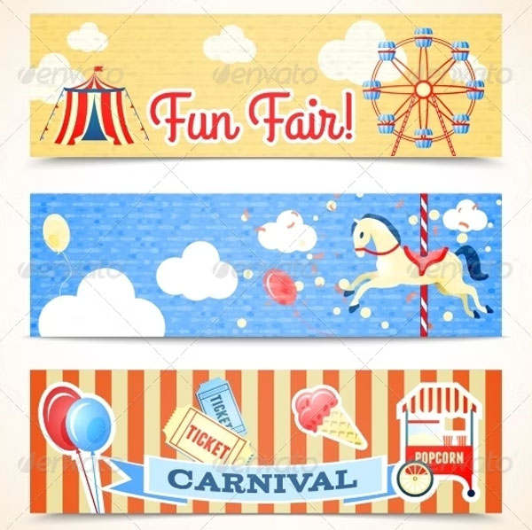 Vintage Carnival Banners