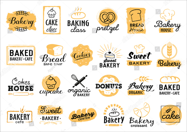 Vintage Design Bakery Logos
