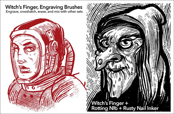 Vintage Engrave & Decay Distress Brushes