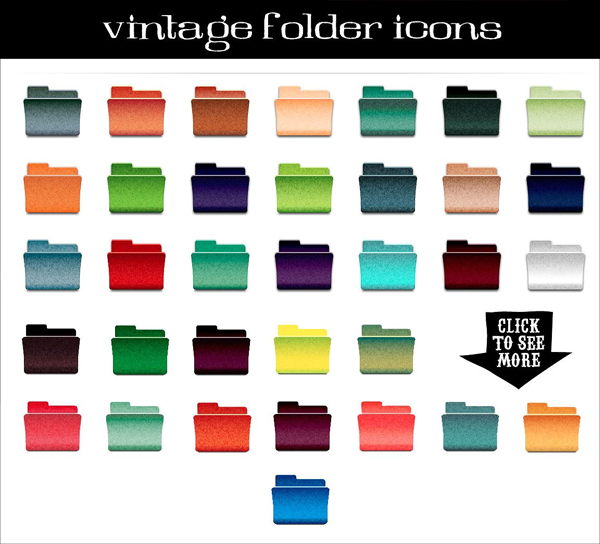 Vintage Folder Icons