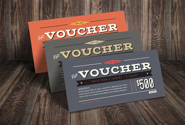 Vintage Hipster Gift Voucher Designs