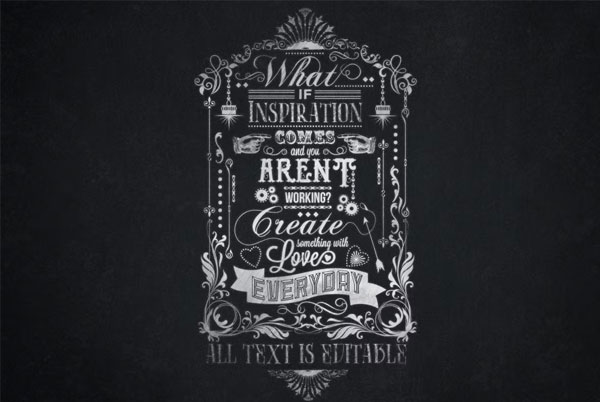 Vintage Restaurant Chalkboard Poster Design