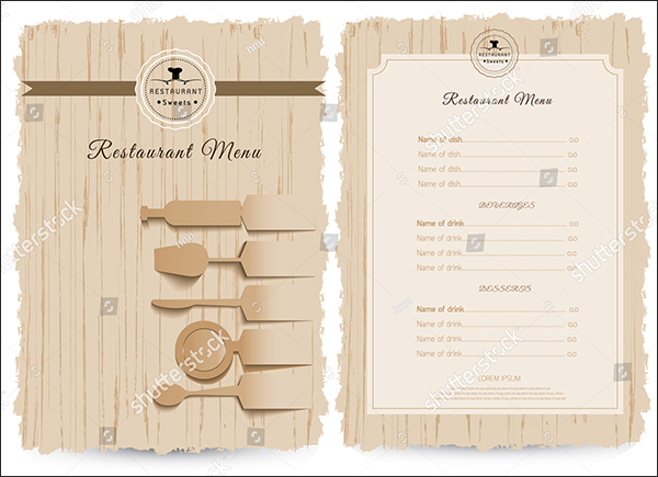 Vintage Style Restaurant Brochure Template