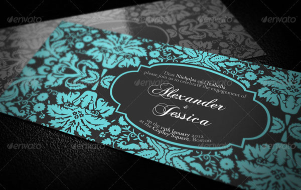 Vintage Wedding Invitation Design Download