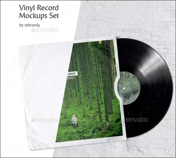 Vinyl Record Mockups Set