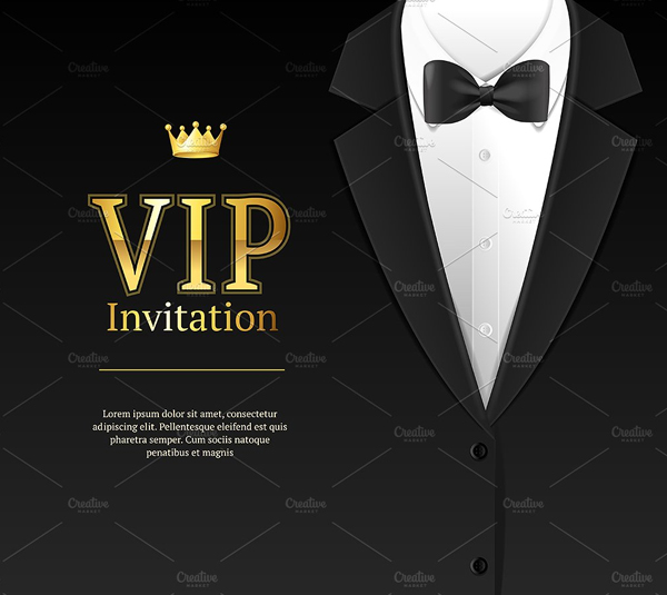 Vip Invitation Bow Tie and Neck Tie