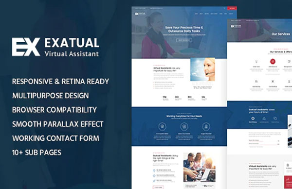 Virtual Assistant HTML Template