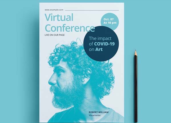 Virtual Event Summit Conference Flyer Template