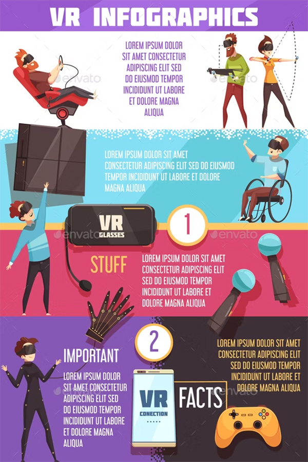 Virtual Reality VR Infographic Poster Template