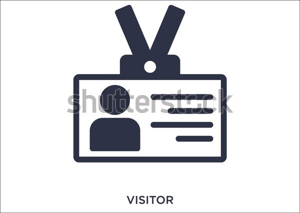Visitor Isolated Icon Id Card