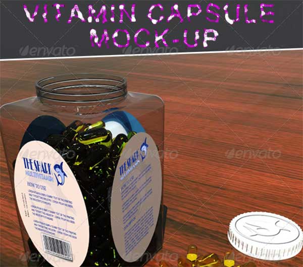 Vitamin Capsule Mock-up