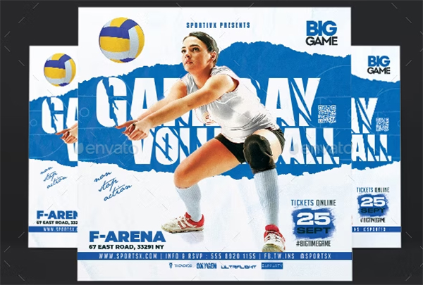 VolleyBall Sports Flyer Template