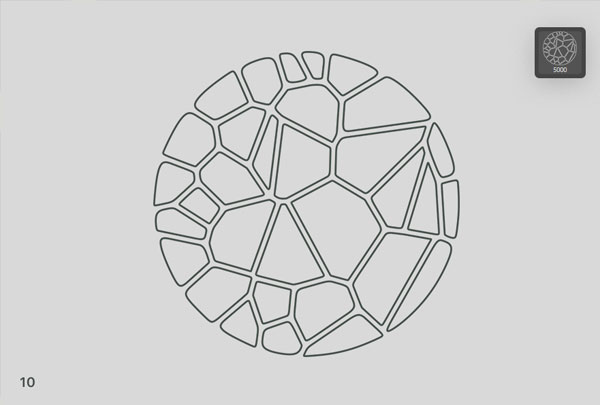 Voronoi Geometric Shapes Photoshop Brushes