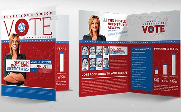 Vote Political Election Brochure Template