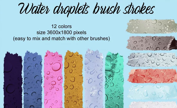 Water Drop Brush Strokes
