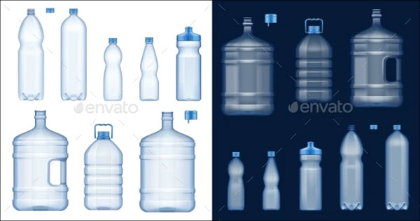 Water Plastic Bottle Mockup Design