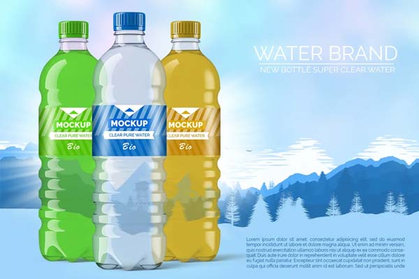 Water Plastic Bottle Mockups