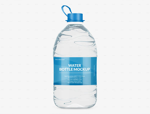 Water Plastic Bottle PSD Mockups
