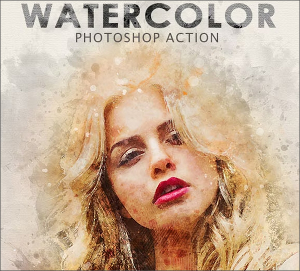 WaterColor Photoshop Action Designs