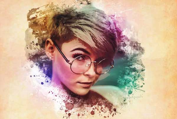 Watercolor Artistic Photoshop PSD Template