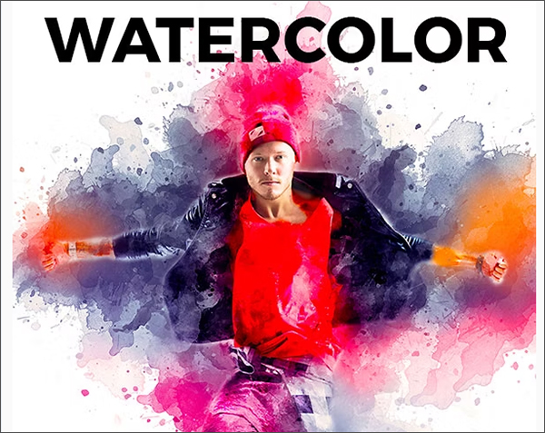 Watercolor Photoshop PAT ATN Action