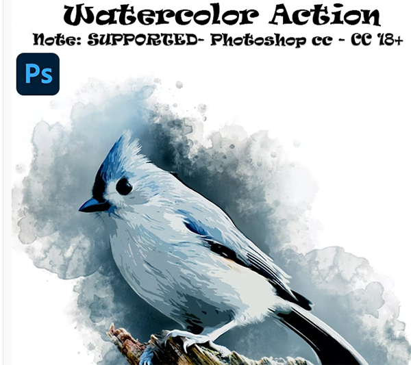 Watercolor Photoshop Painting Action