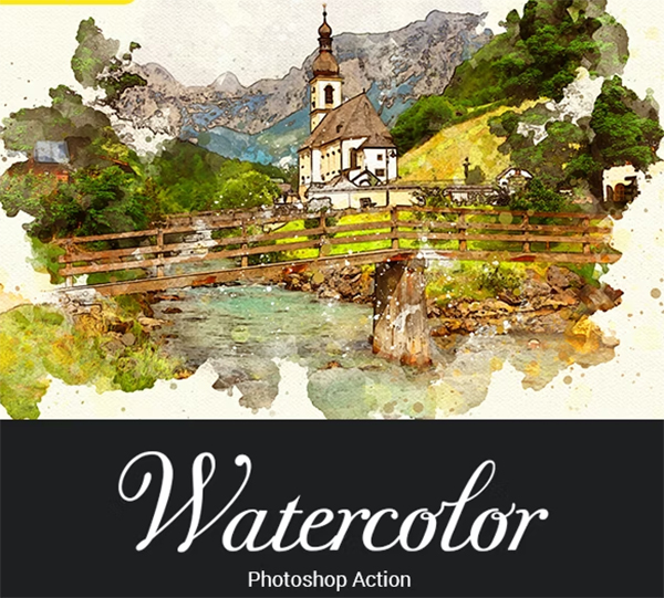 Watercolor Photoshop Professional Action