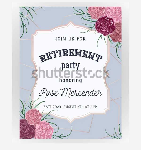 Watercolor Retirement Party Invitation