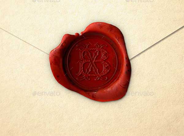 WaxSeal Stamp Logo Mockup