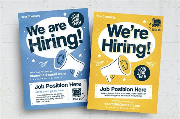 We Are Hiring Flyer Template PSD