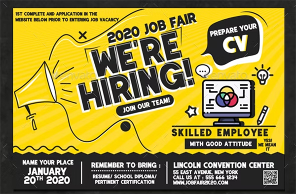 We Are Hiring Flyer Template