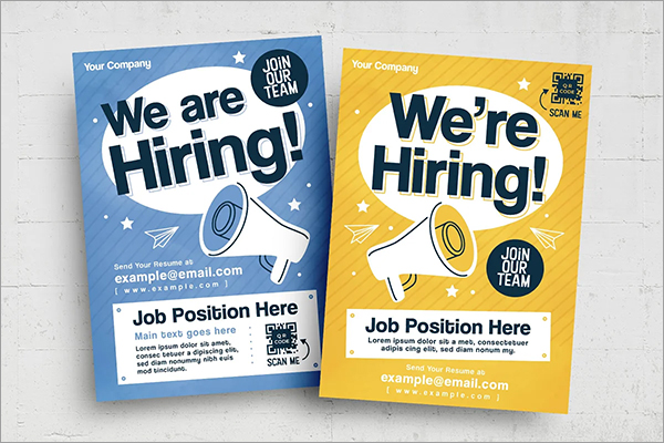 We Are Hiring Flyer PSD Template