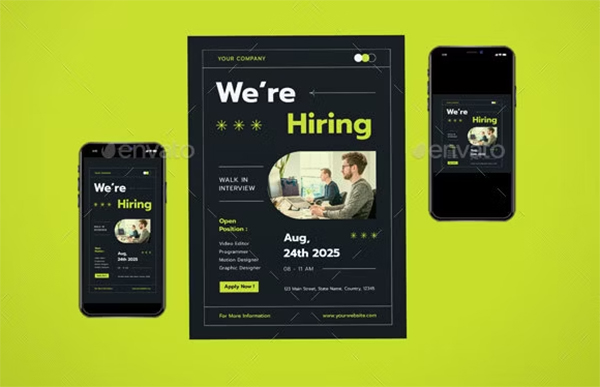 We're Hiring Flyer Template