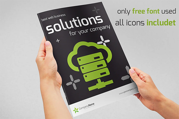 Web Solutions Technology Brochure Template