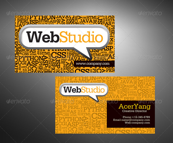 Web Studio Business Card Template