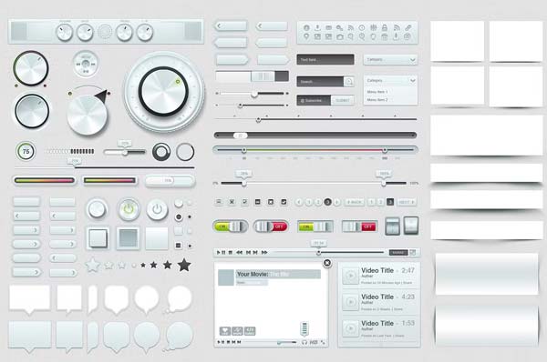 Web Various Buttons Set
