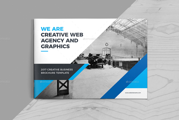 Web and Graphic Agency Landscape Brochure Template