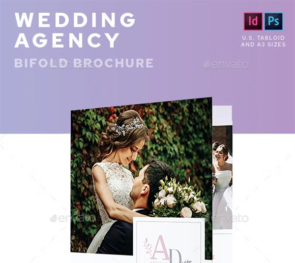Wedding Agency Bi-fold Brochure Template